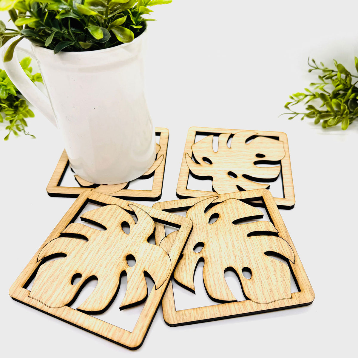 Monstera Leaf Table Protector #1 (Set of 4) - Glowforge