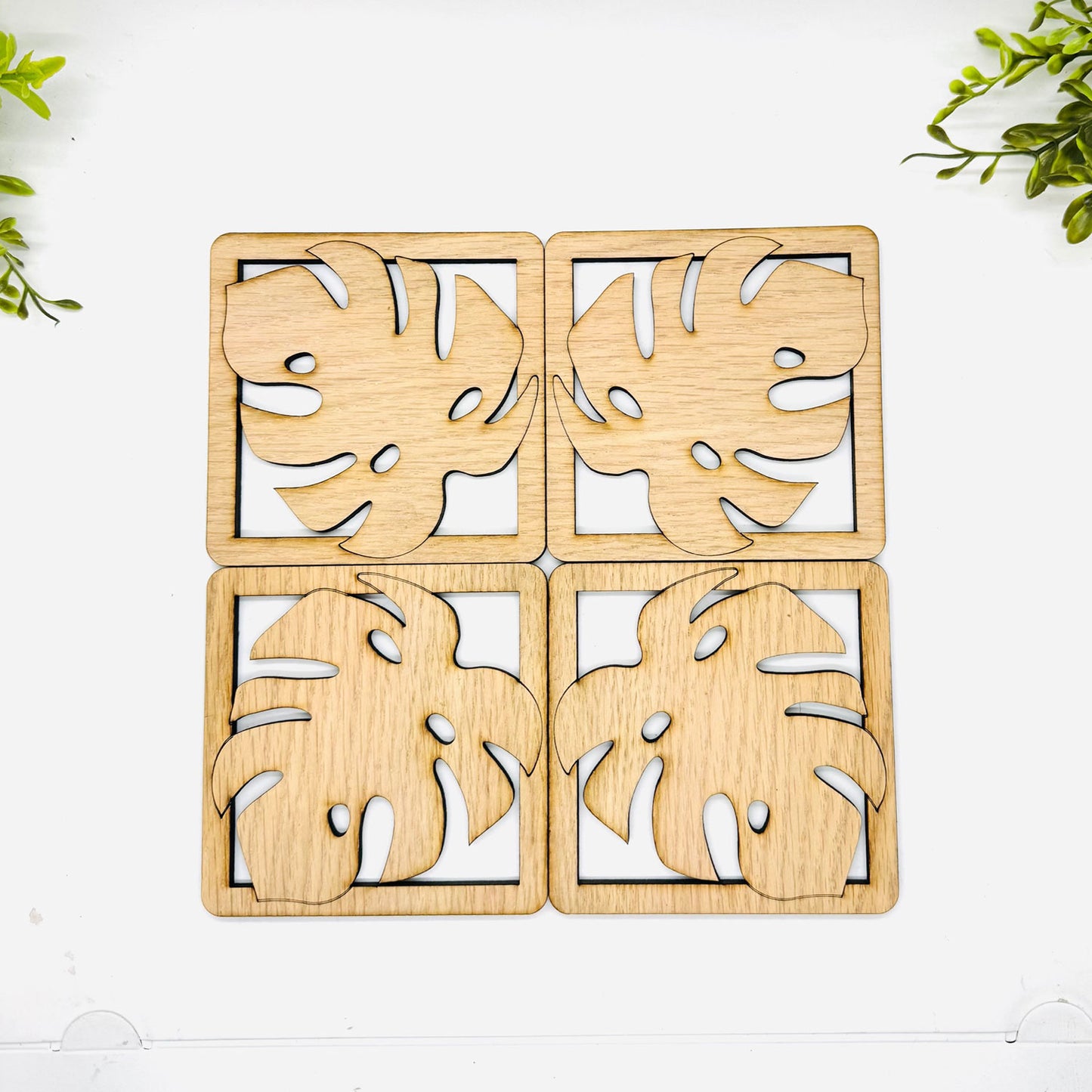 Monstera Leaf Table Protector #1 (Set of 4) - Glowforge