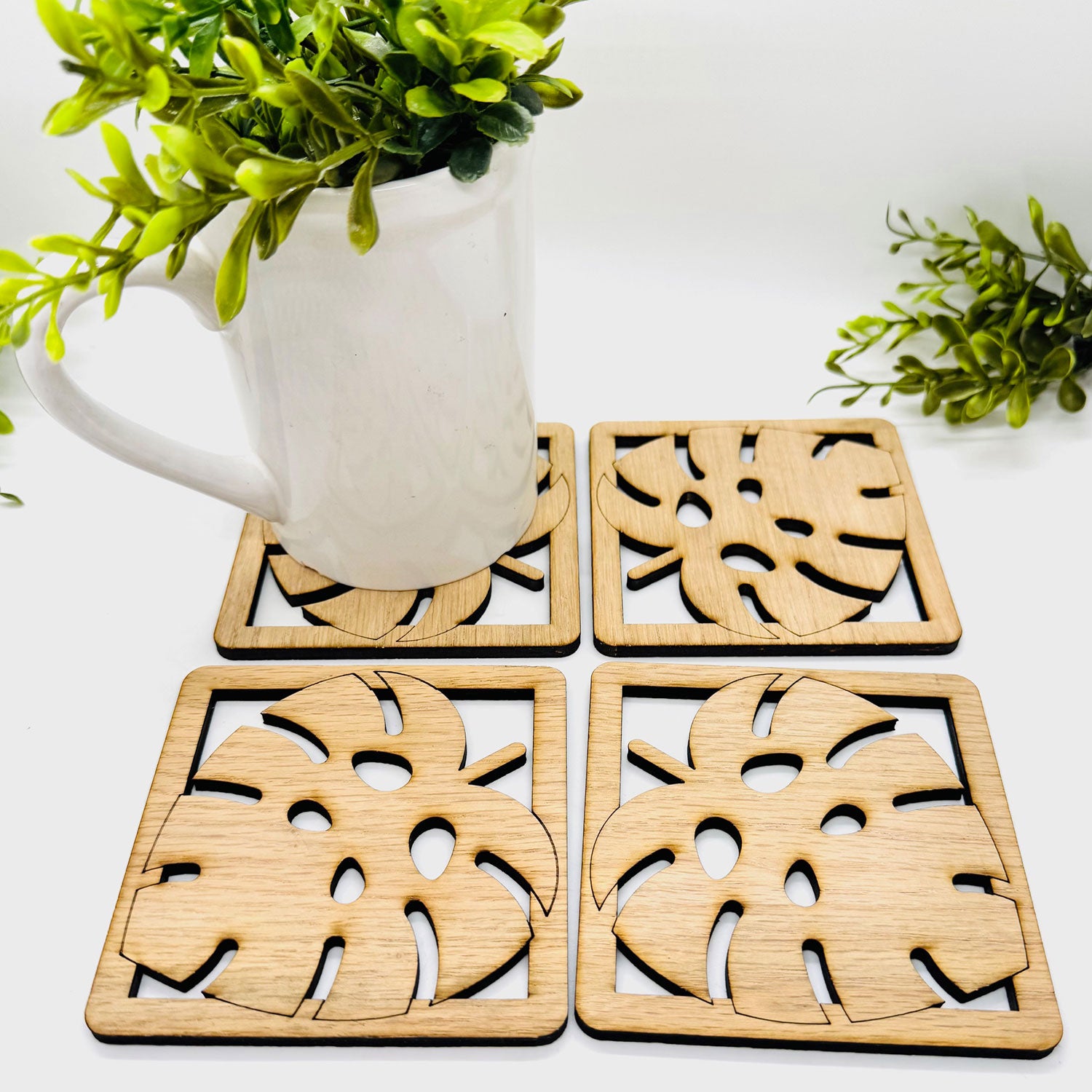 Monstera Leaf Table Protector #2 (Set of 4) – Glowforge Shop
