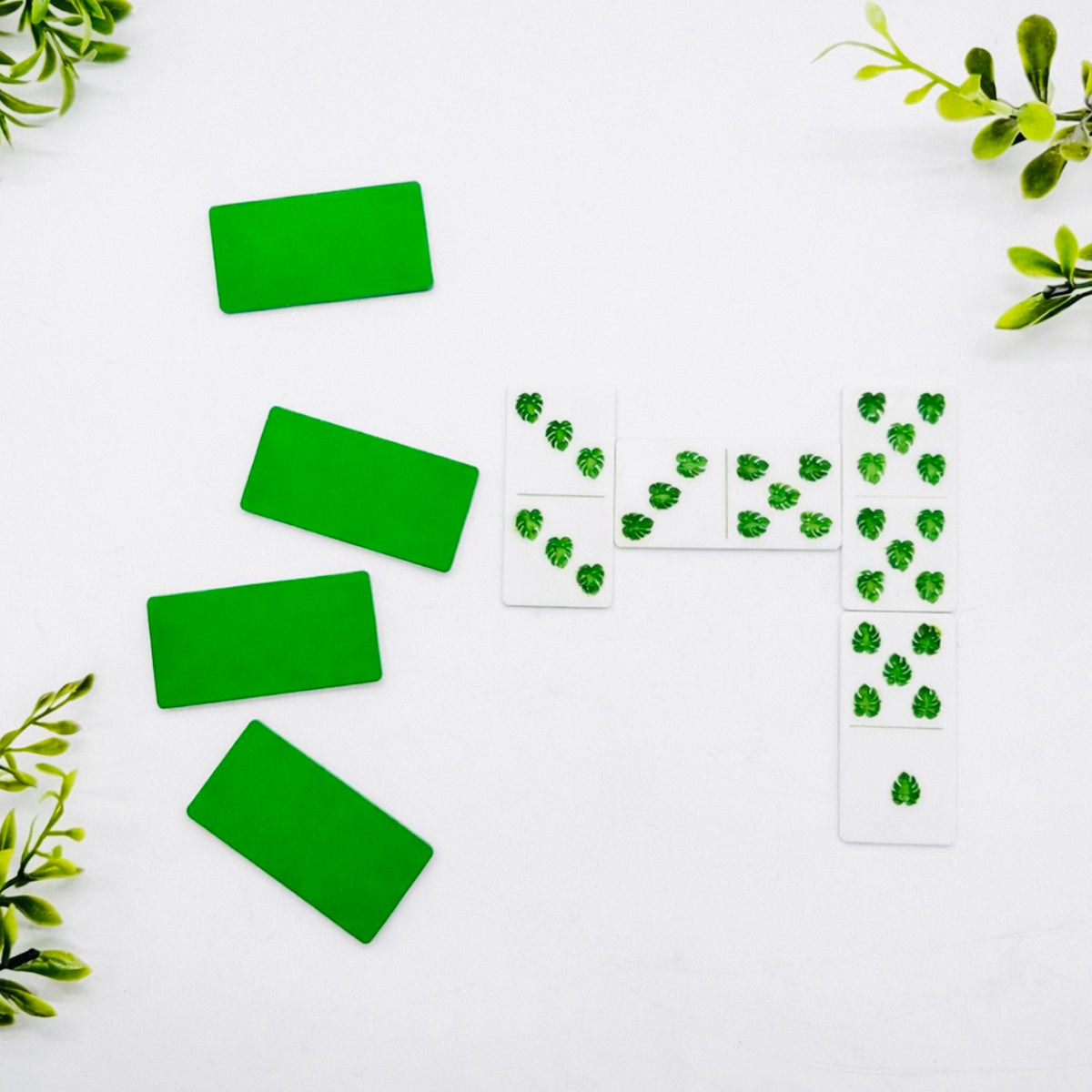 Monstera Leaves Domino Game (Set of 28) - Glowforge