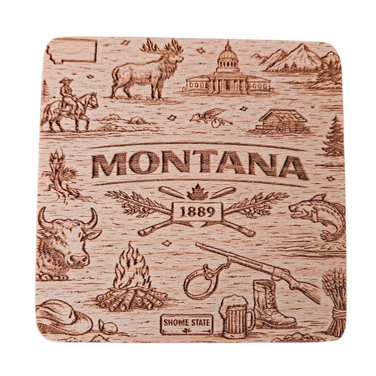 Montana Coaster Design - Glowforge