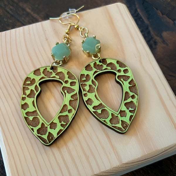 Moroccan Leopard Print Dangle Earrings – Glowforge Shop