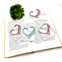 Mother’s Day Bookmark Bundle with Card Backer - Paperclip - Snack Bag Closure - Glowforge