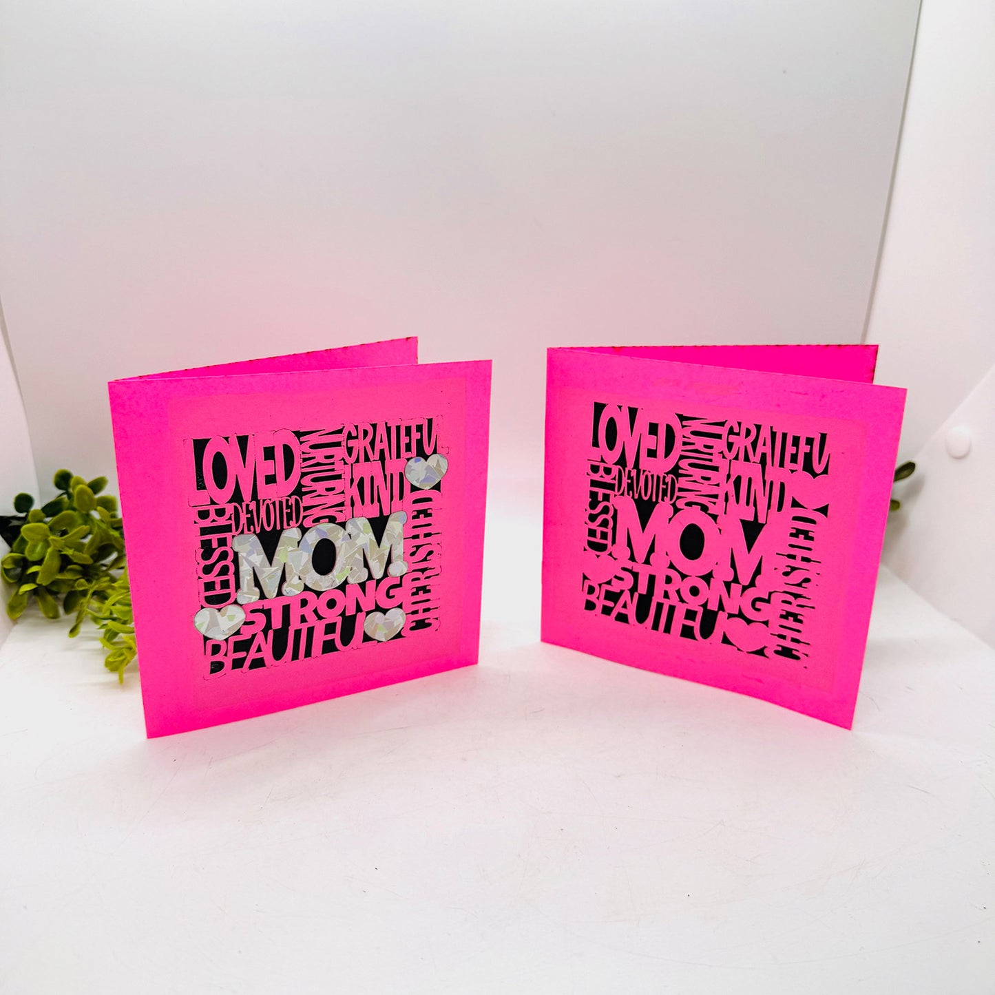 Mother’s Day Word Collage Card for Mom - Layered Sentimental Greeting Card - Glowforge