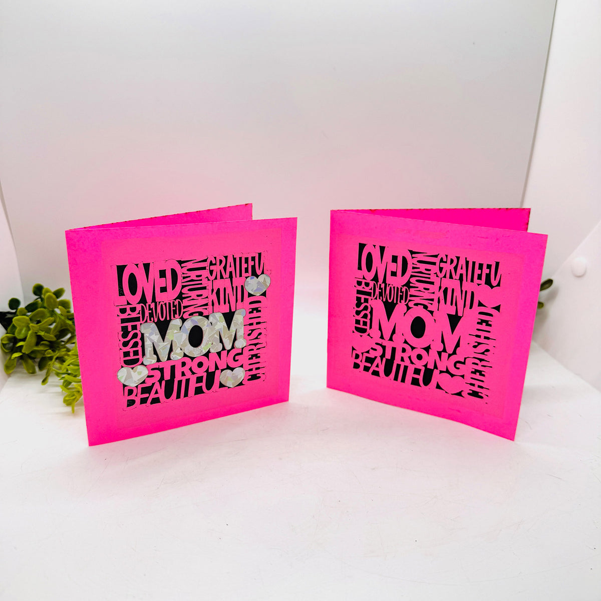 Mother’s Day Word Collage Card for Mom - Layered Sentimental Greeting Card - Glowforge