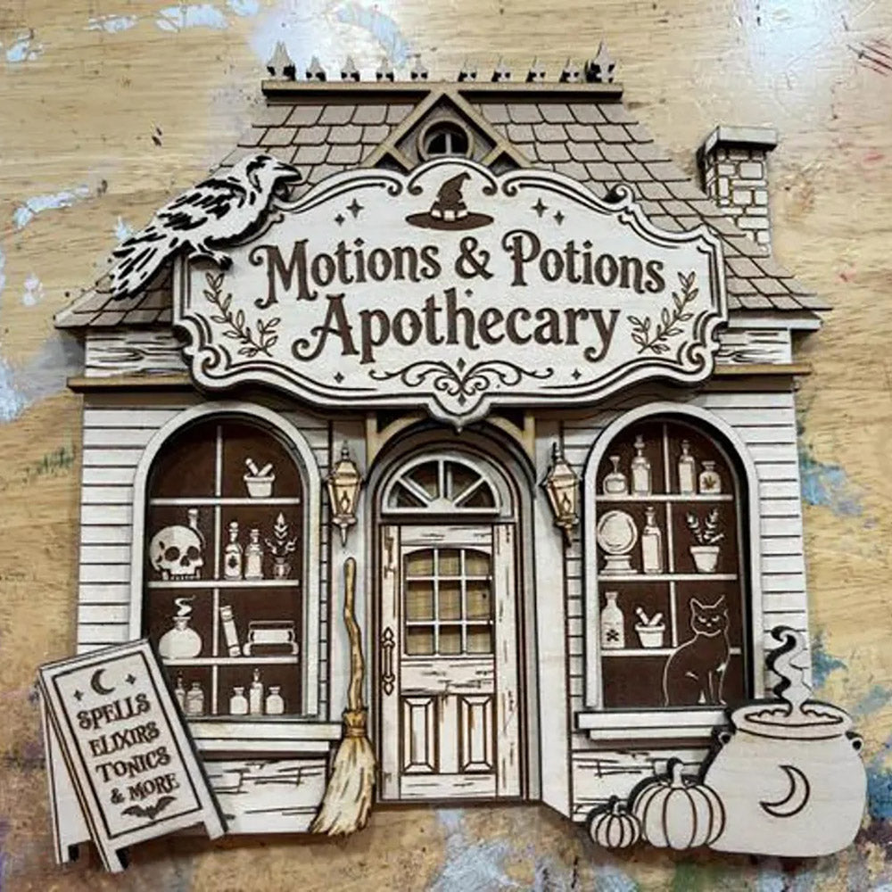 Motions And Potions Apothecary Haunted Halloween Witches Store - Glowforge