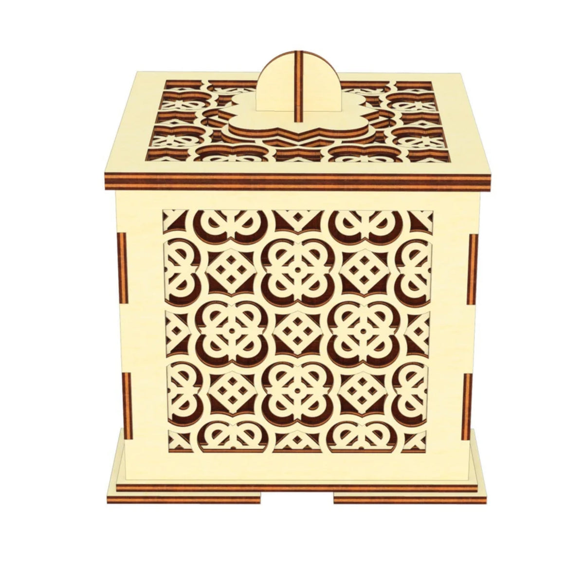 Multi-Layered Opening Box with Arabic Pattern – Glowforge Shop