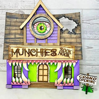 Munchies Book Nook Haunted Halloween Library - Glowforge