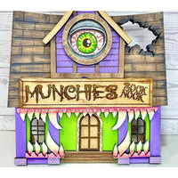 Munchies Book Nook Haunted Halloween Library - Glowforge