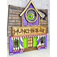 Munchies Book Nook Haunted Halloween Library - Glowforge