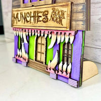 Munchies Book Nook Haunted Halloween Library - Glowforge