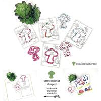 Mushroom Shaped Bookmark with Card Backer - Paperclip - Snack Bag Closure - Glowforge
