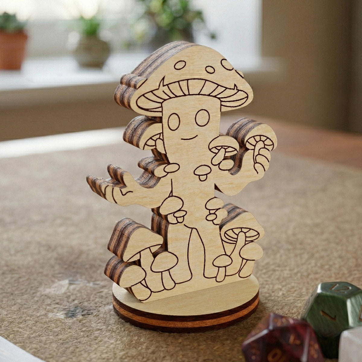 Mushroom Folk - Tabletop RPG Character Figurine - Glowforge