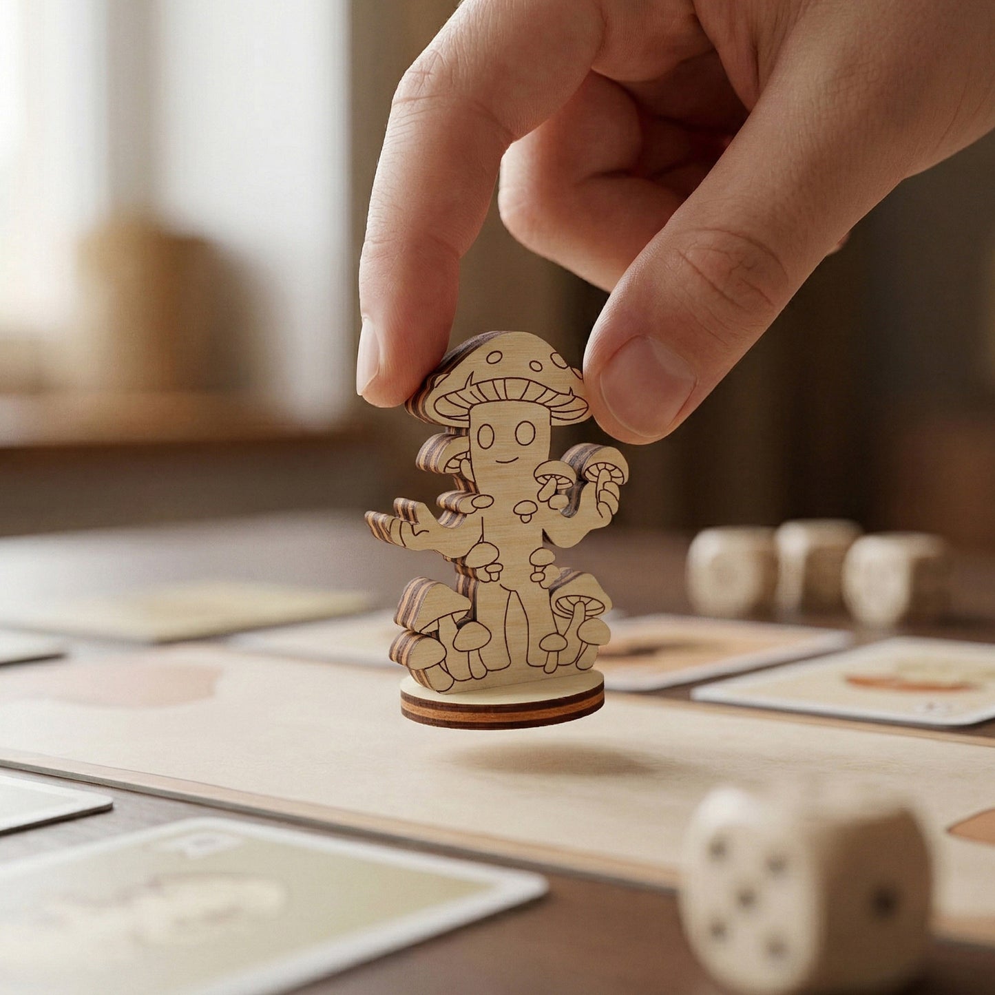 Mushroom Folk - Tabletop RPG Character Figurine - Glowforge