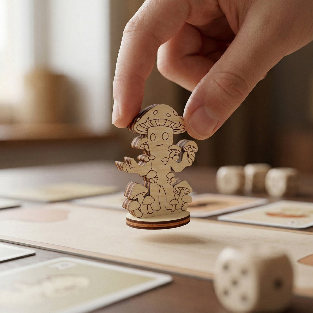 Mushroom Folk - Tabletop RPG Character Figurine - Glowforge