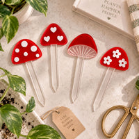 Mushroom Plant Stakes (Set of 4) - Glowforge