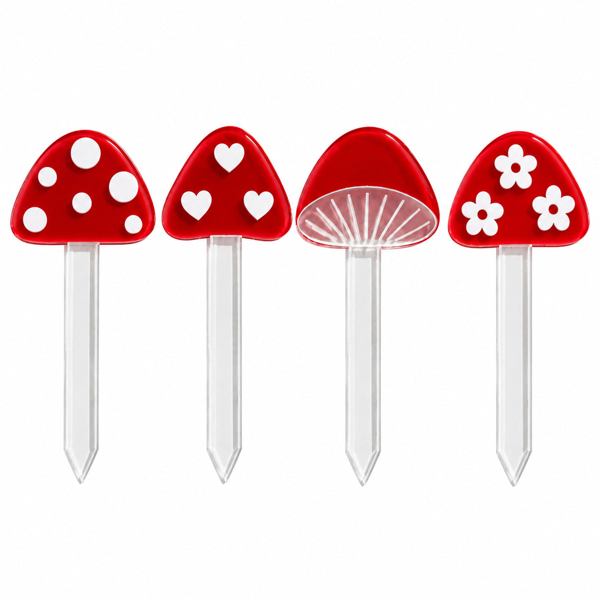Mushroom Plant Stakes (Set of 4) - Glowforge