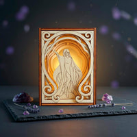 Mythology Centerpiece Mini Diorama - Warrior, Oracle & Sacred Tree - Glowforge