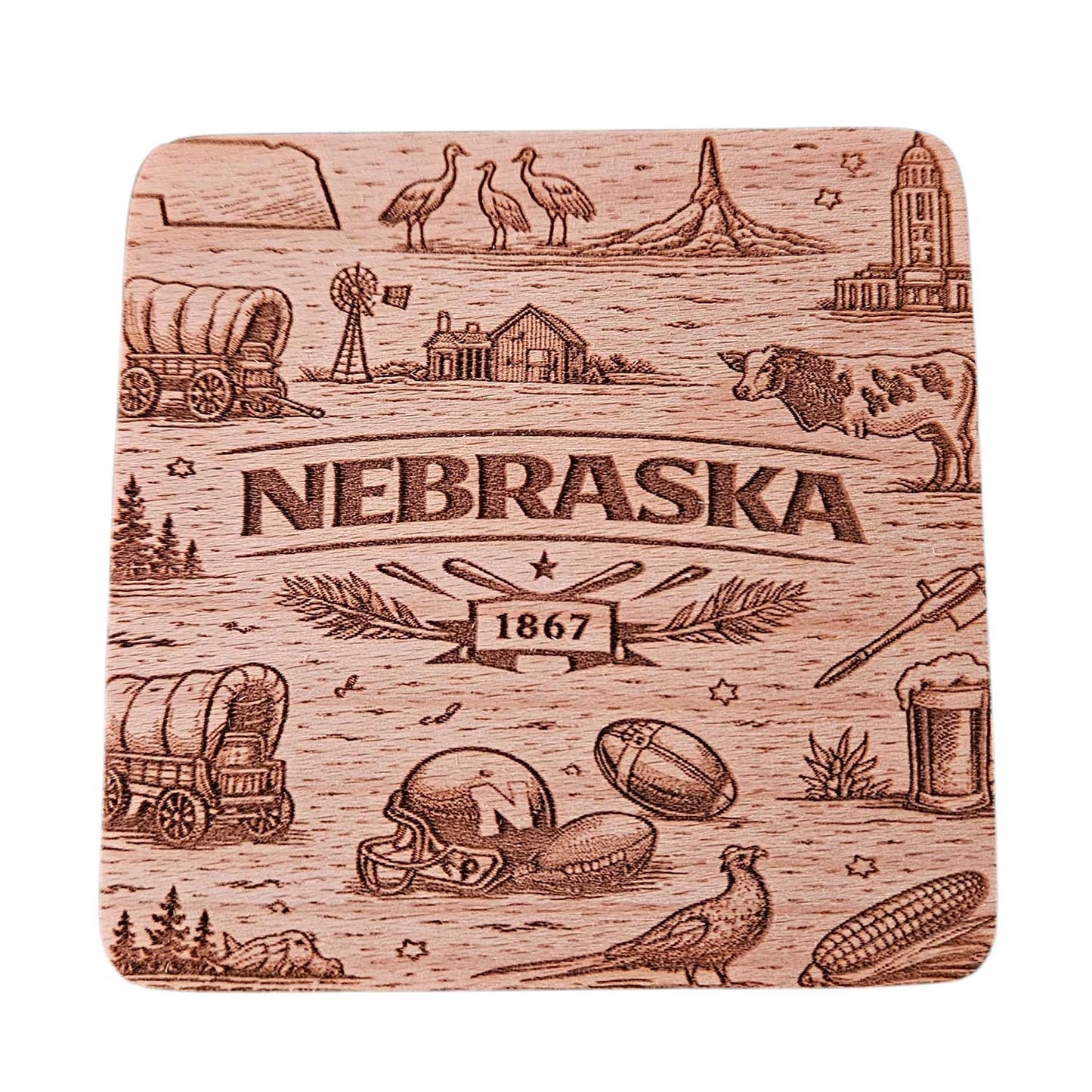 Nebraska Coaster Design - Glowforge