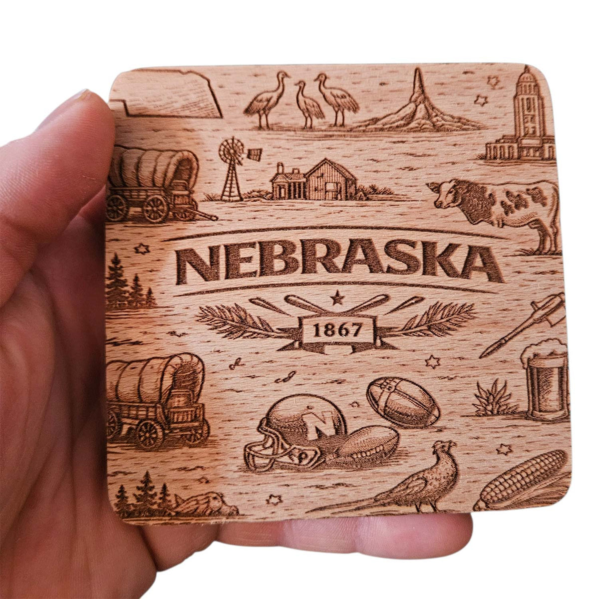 Nebraska Coaster Design - Glowforge
