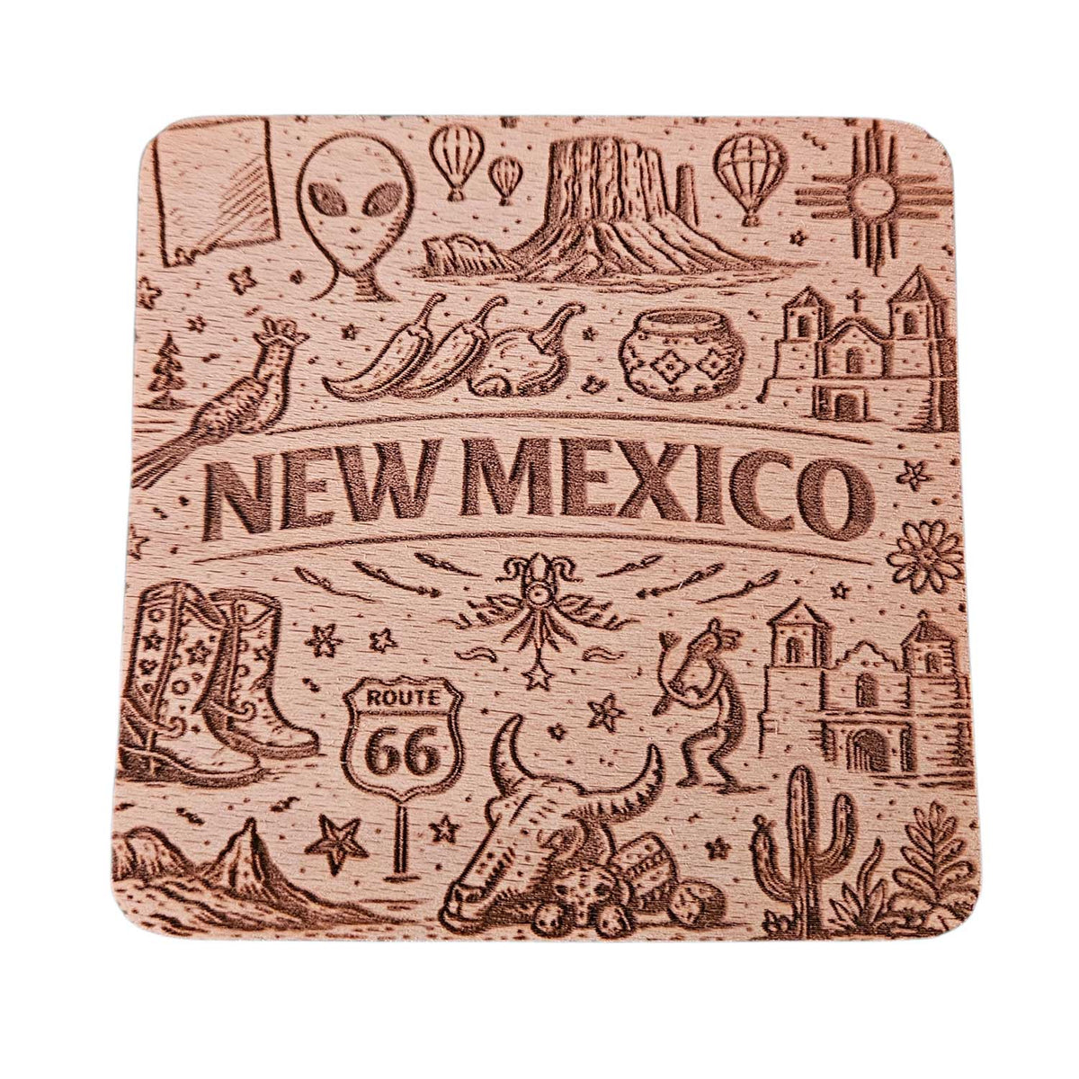 New Mexico Coaster Design - Glowforge