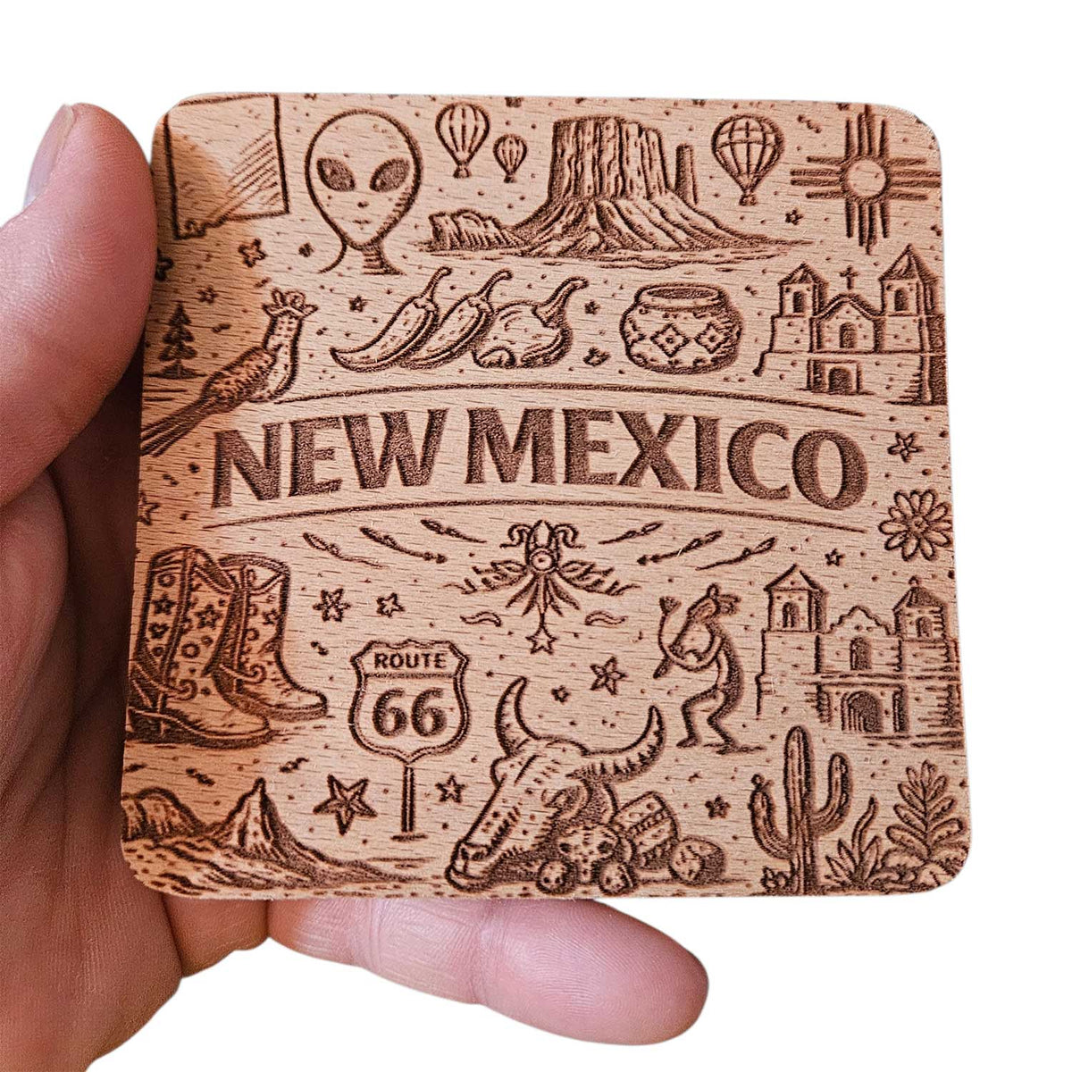 New Mexico Coaster Design - Glowforge