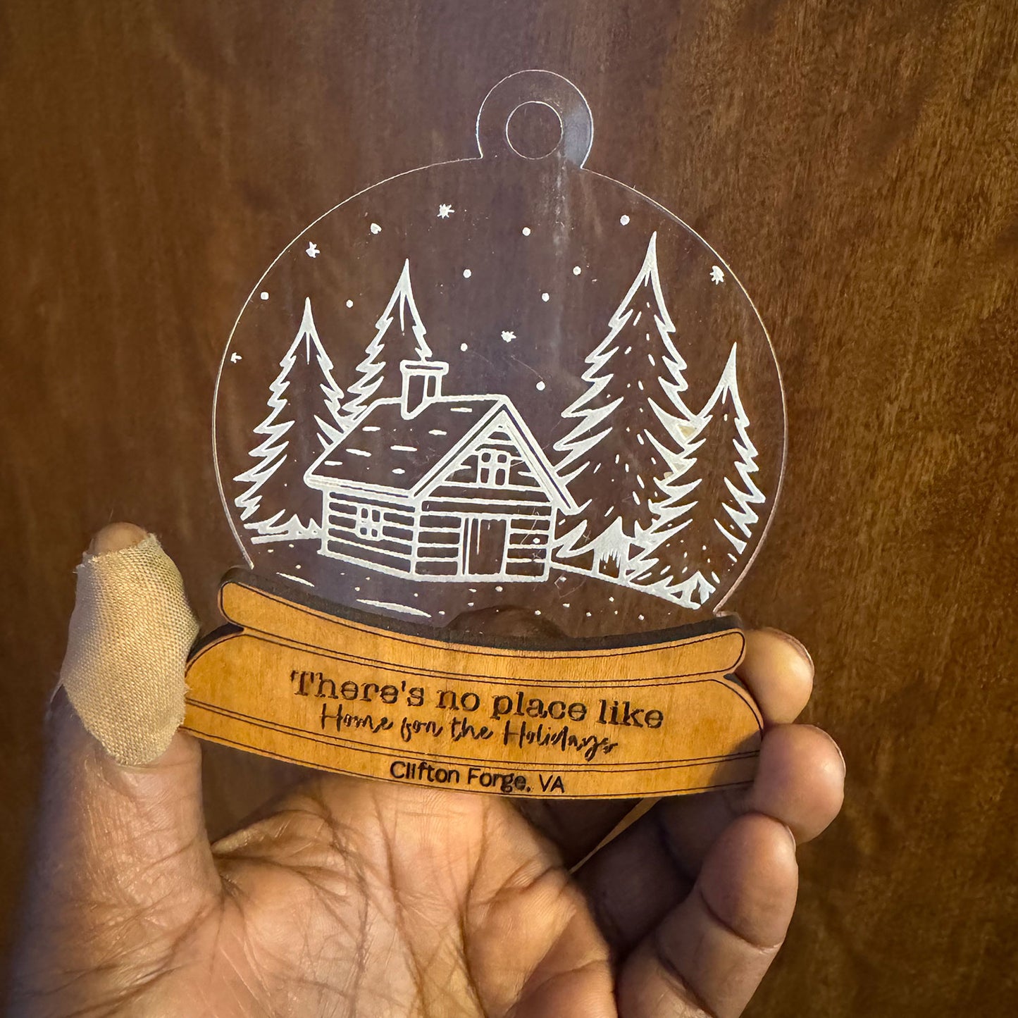 No Place Like Home Snowglobe Ornament - Glowforge