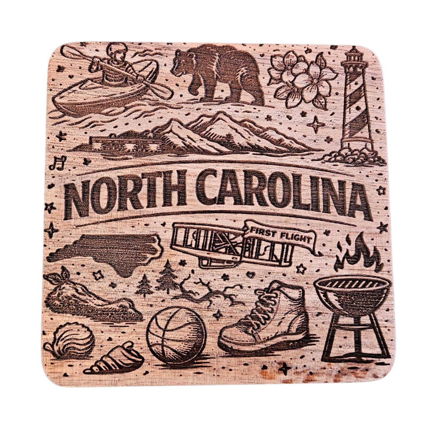 North Carolina Coaster Design - Glowforge