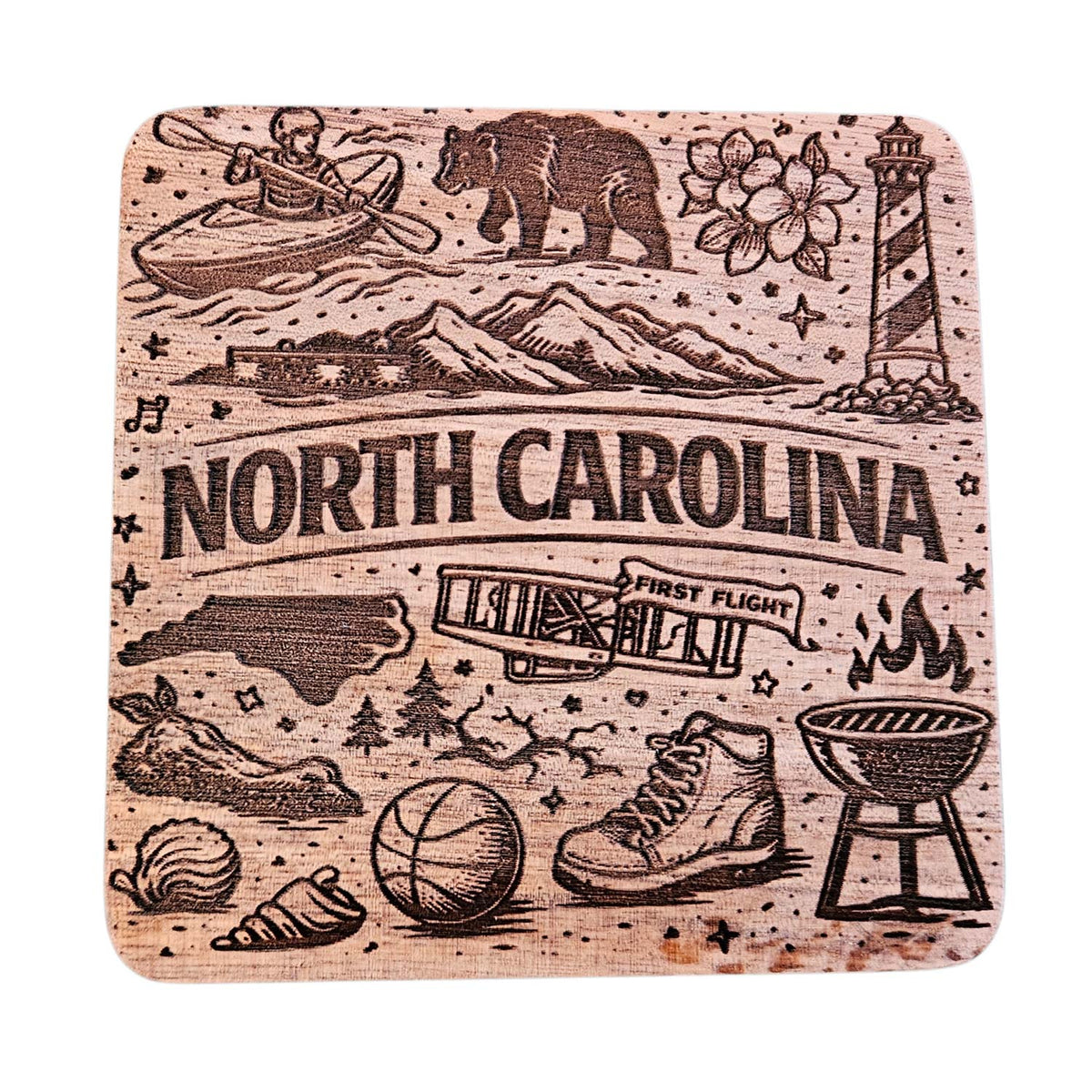 North Carolina Coaster Design - Glowforge