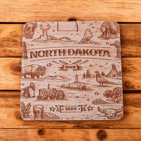 North Dakota Coaster Design - Glowforge