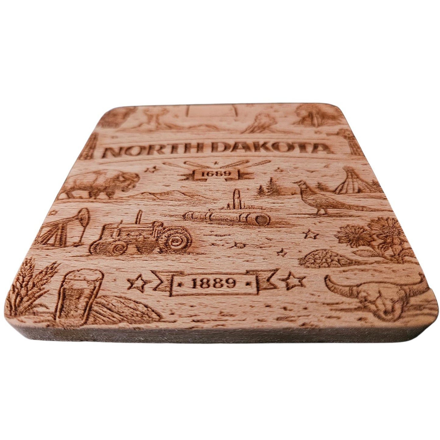 North Dakota Coaster Design - Glowforge