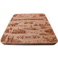 North Dakota Coaster Design - Glowforge
