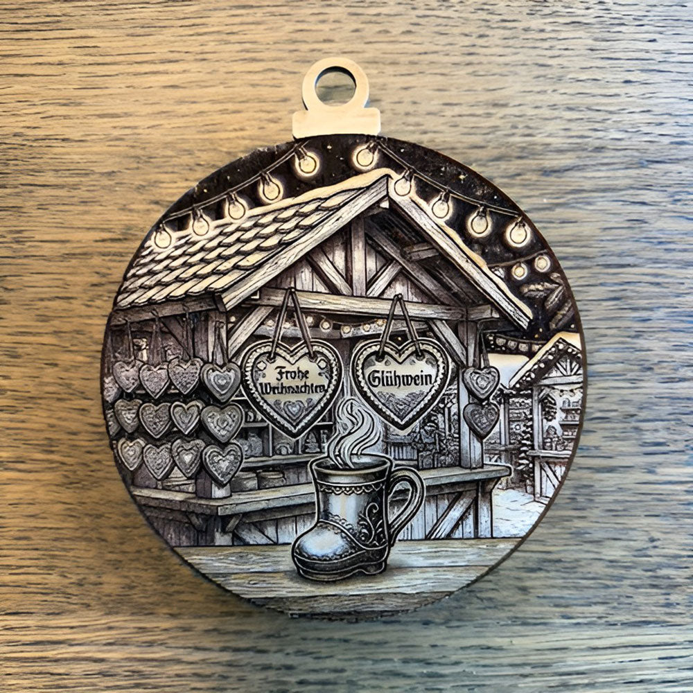 Nostalgic German Market Stall Ornament - Glowforge