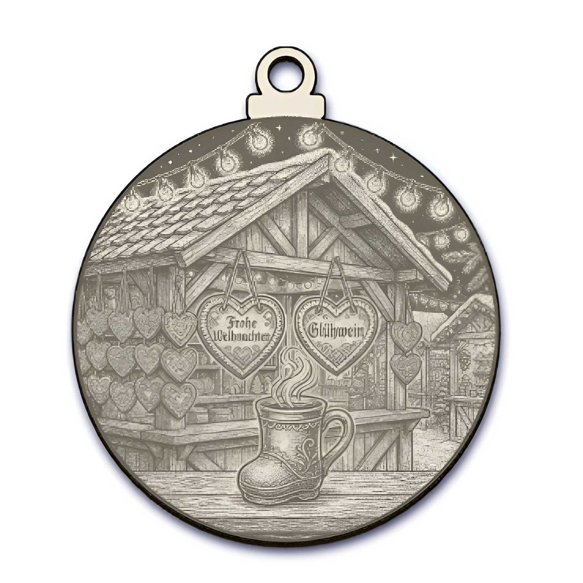 Nostalgic German Market Stall Ornament - Glowforge