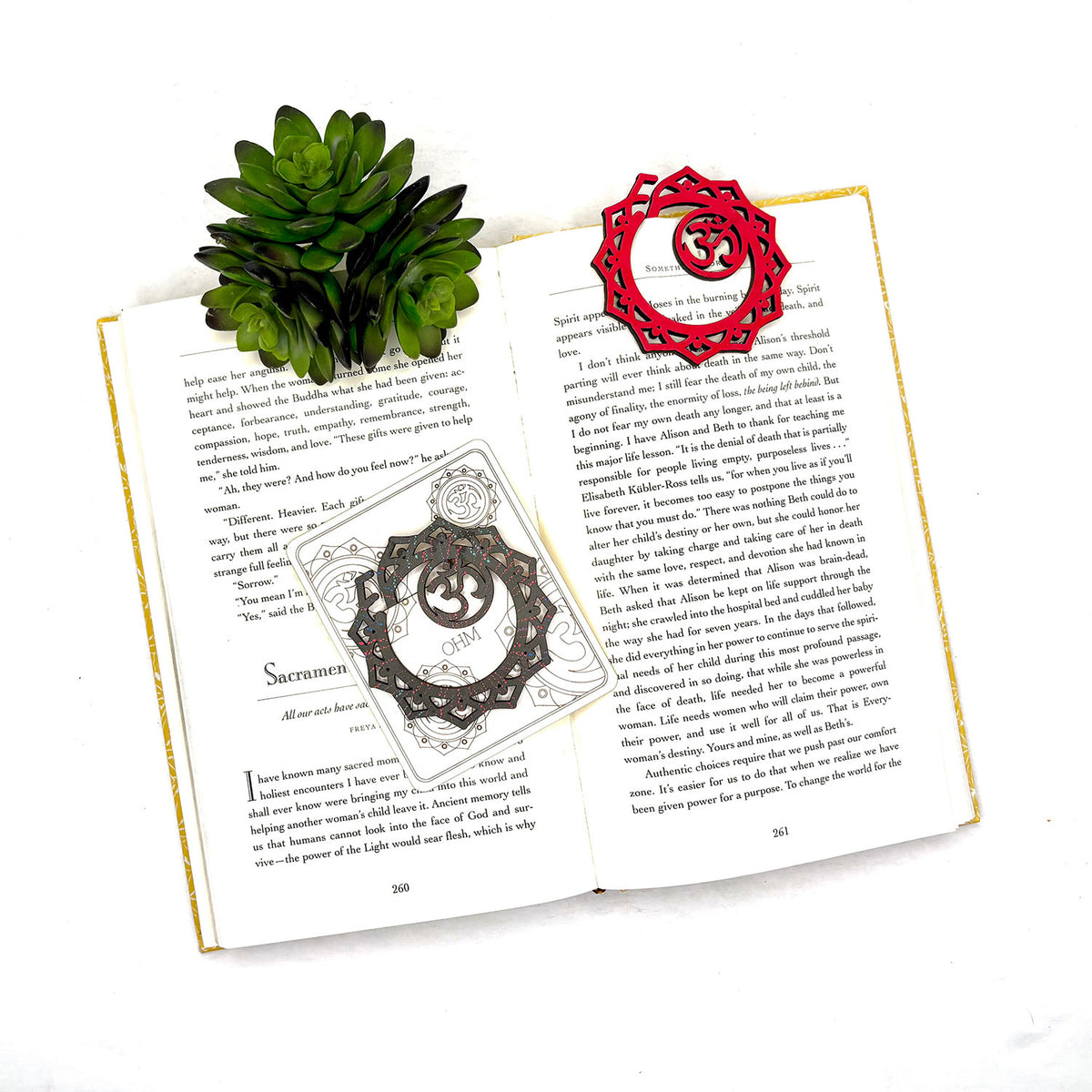 OHM Symbol Shaped Bookmark with Card Backer - Paperclip - Snack Bag Closure - Glowforge