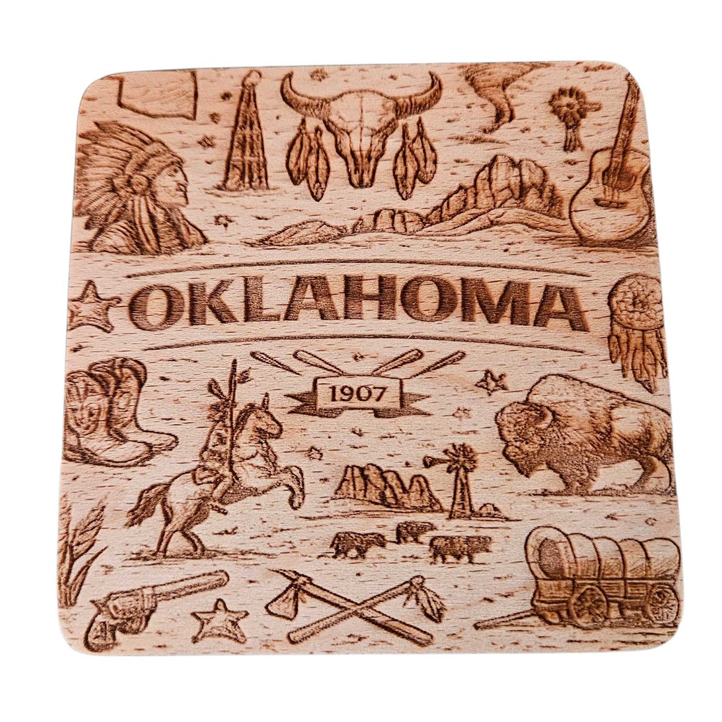 Oklahoma Coaster Design - Glowforge