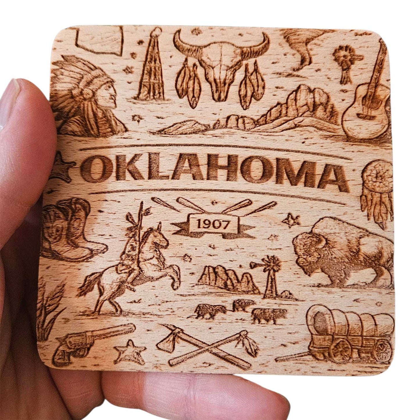 Oklahoma Coaster Design - Glowforge
