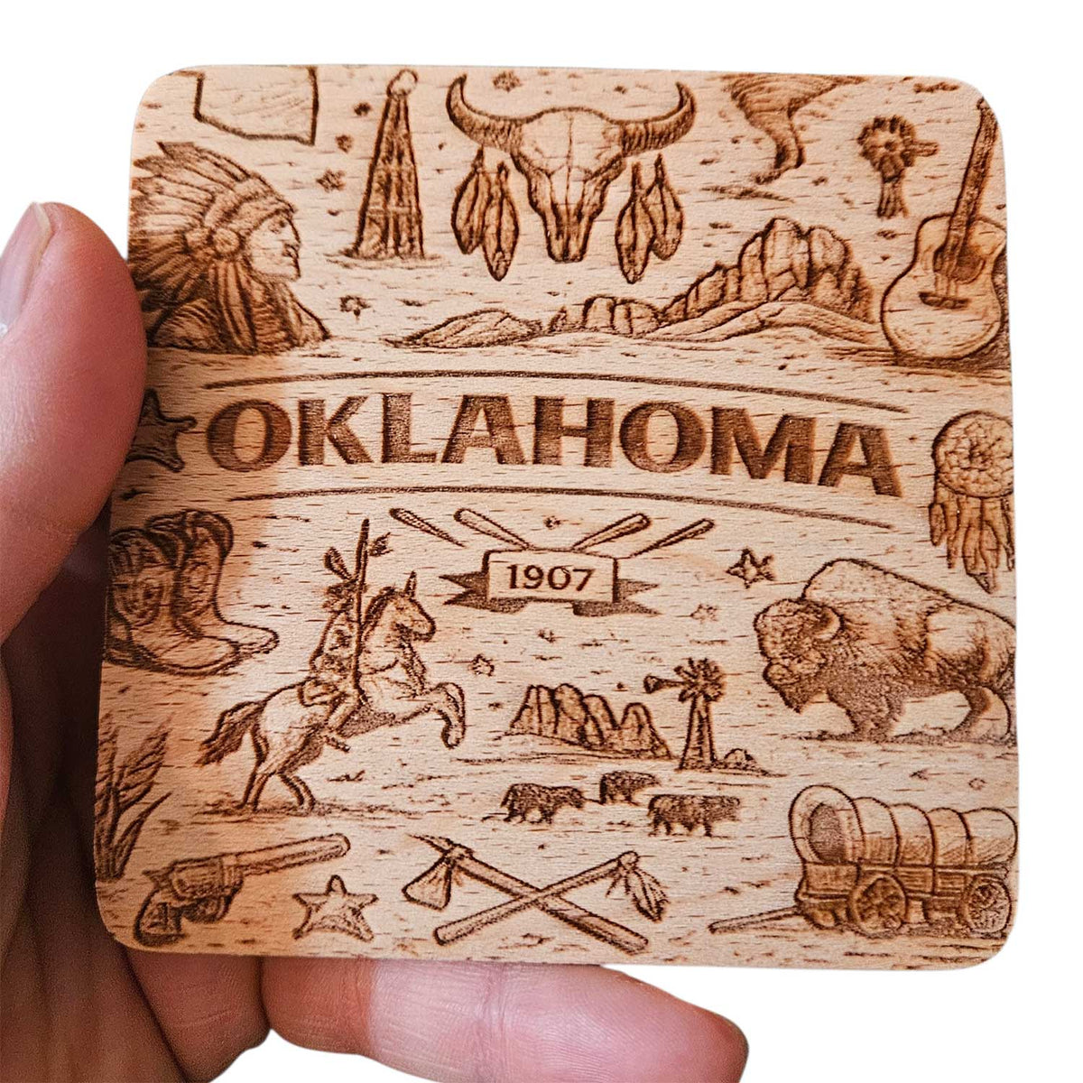 Oklahoma Coaster Design - Glowforge