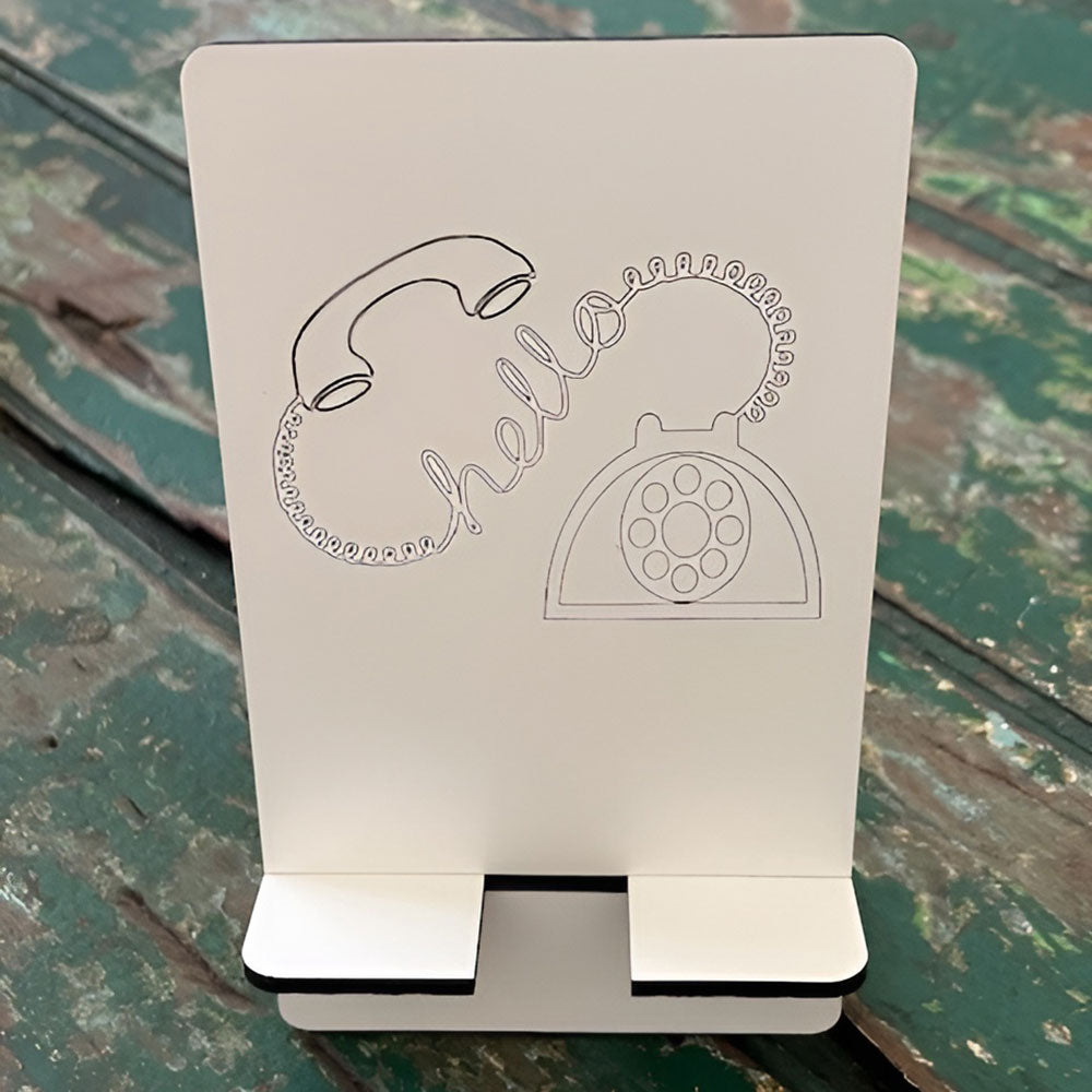 Old School Hello Telephone Phone Stand  - Glowforge