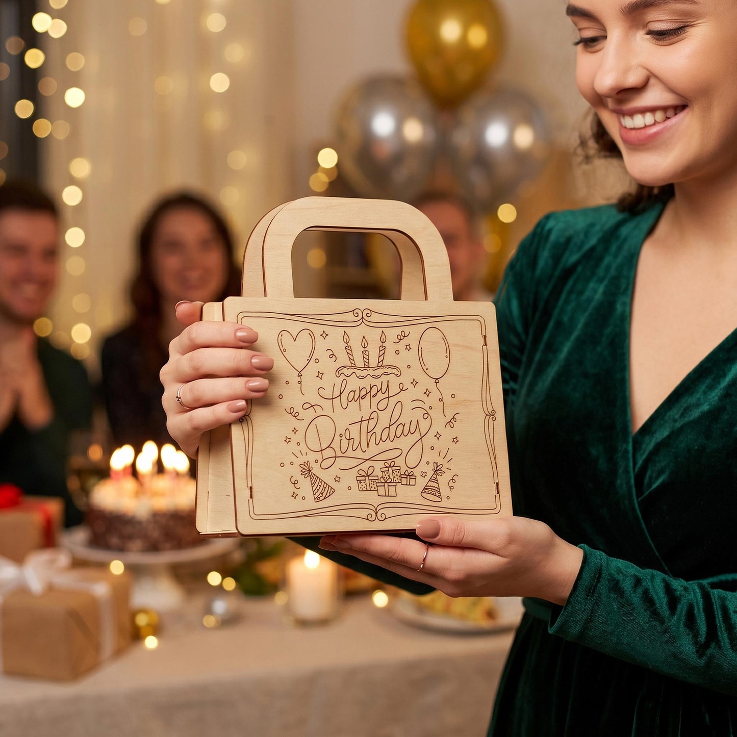 Opening Birthday Gift Bag - Reusable Gift Packaging for Parties - Glowforge