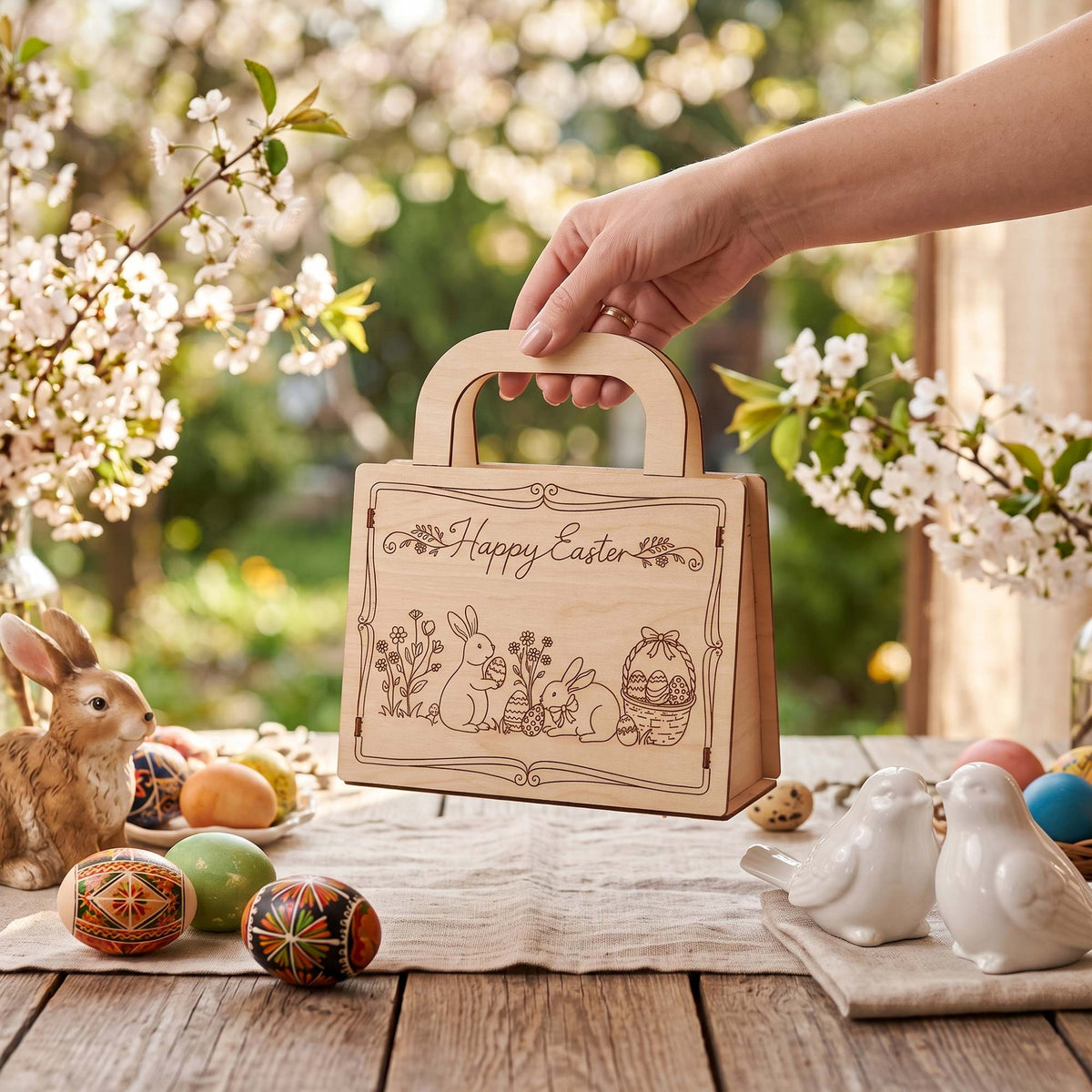Opening Easter Gift Bag - Reusable Gift Packaging for Treats & Сhocolate Eggs - Glowforge