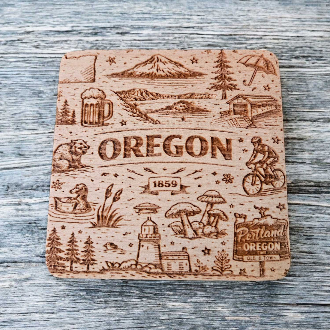 Oregon Coaster Design – Glowforge Shop