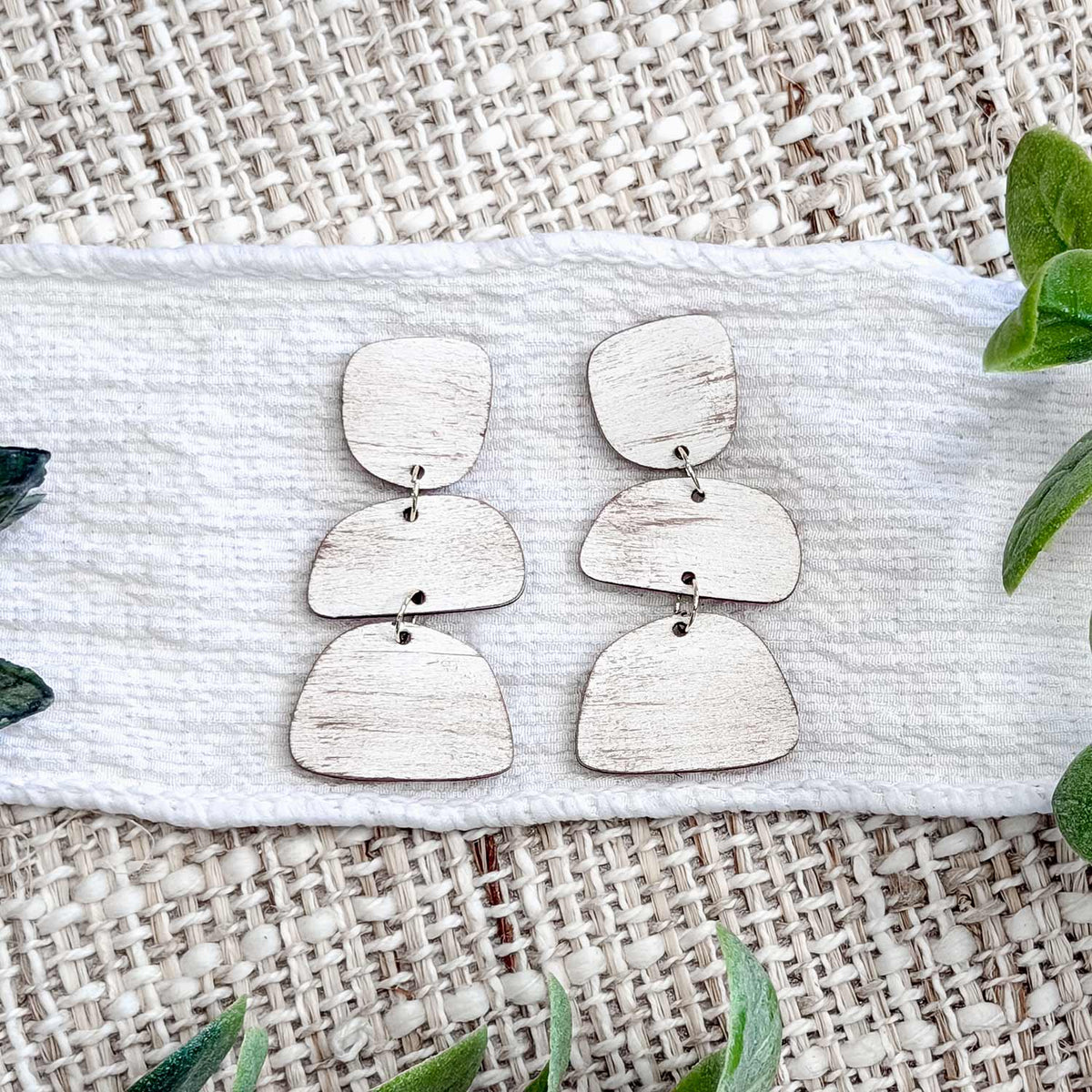 Organic Layered Shape Dangle Earrings - Glowforge