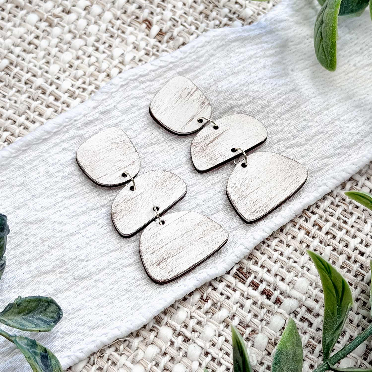 Organic Layered Shape Dangle Earrings - Glowforge