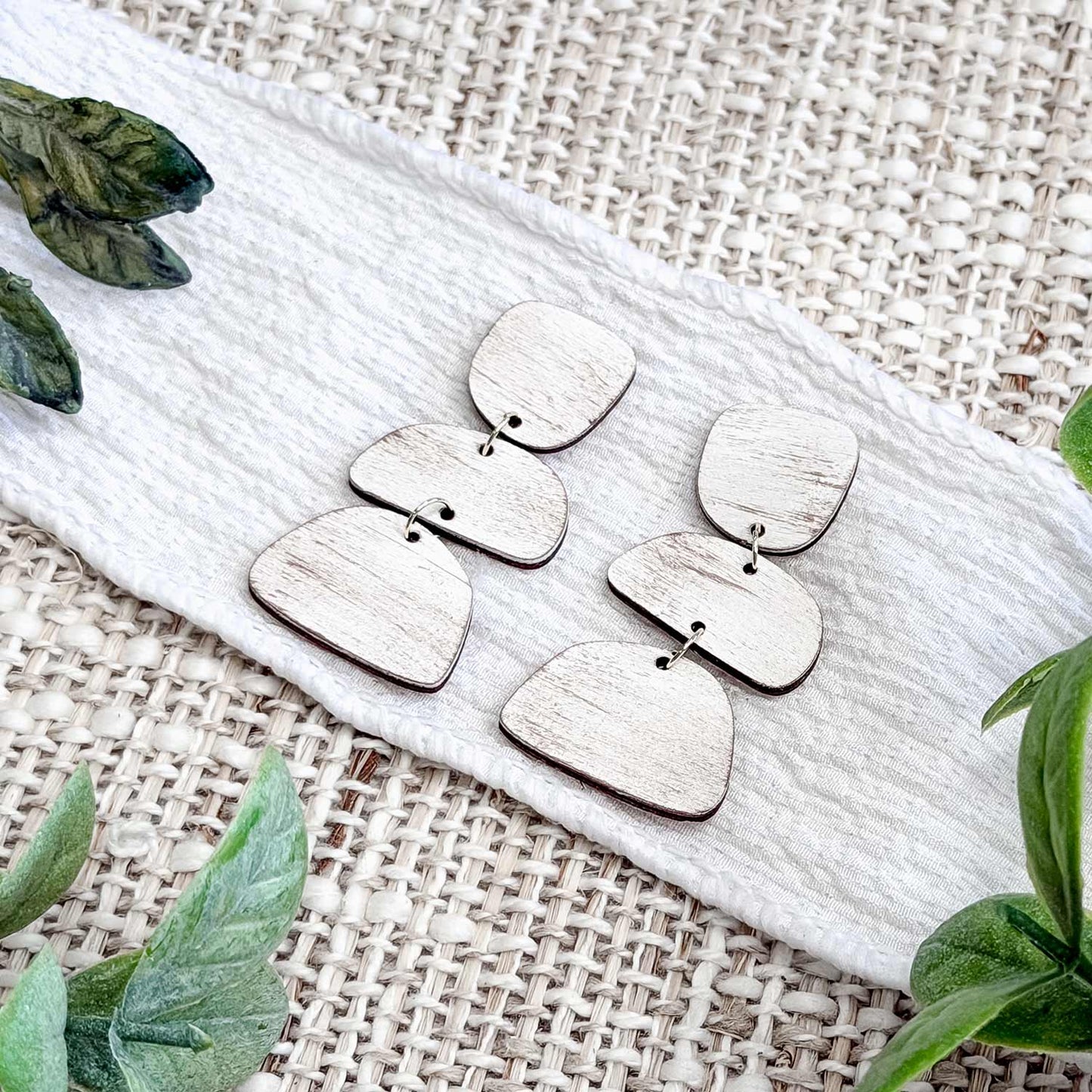 Organic Layered Shape Dangle Earrings - Glowforge