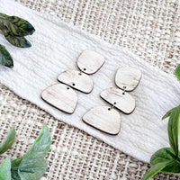 Organic Layered Shape Dangle Earrings - Glowforge