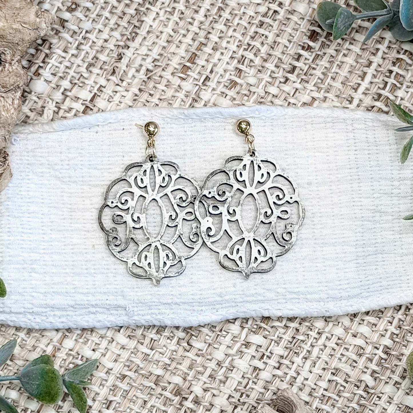 Ornate Filigree Dangle Earrings