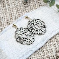 Ornate Filigree Dangle Earrings