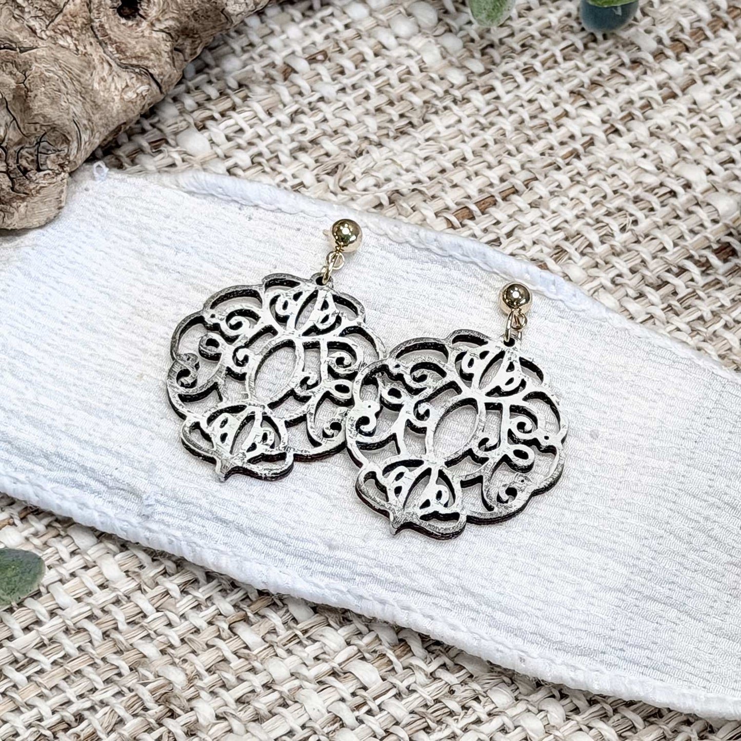 Ornate Filigree Dangle Earrings