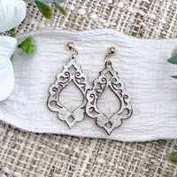 Ornate Filigree Drop Earrings - Glowforge